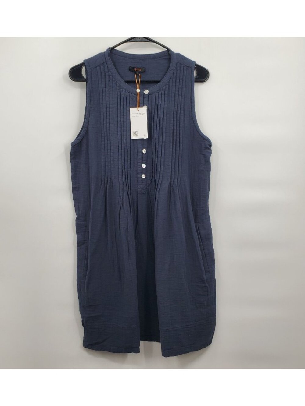 Quince 100% Organic Cotton Gauze Sleeveless Swing Dress Women Size Large NWT